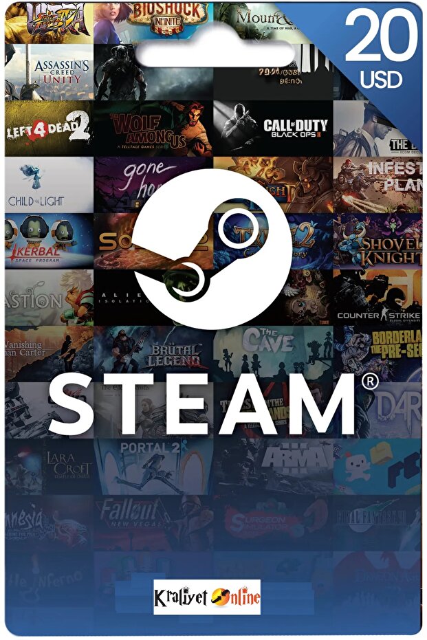 KraliyetOnline Steam 20 USD - Dolar Cüzdan Kodu