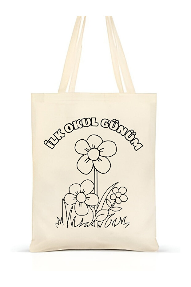First Day of School Coloring Bag, Kindergarten Primary School Activity, Coloring Cloth Bag