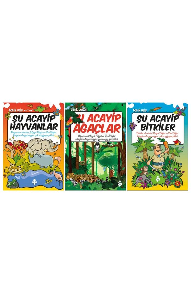 Şu Acayip Ağaçlar - Şu Acayip Hayvanlar - Şu Acayip Bitkiler- 3 Kitap Set