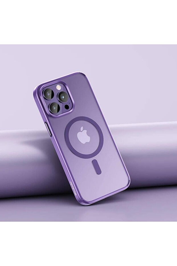 PC-5357 IPHONE 15 PRO MAX UYUMLU MAGSAFE KILIF MOR - 2