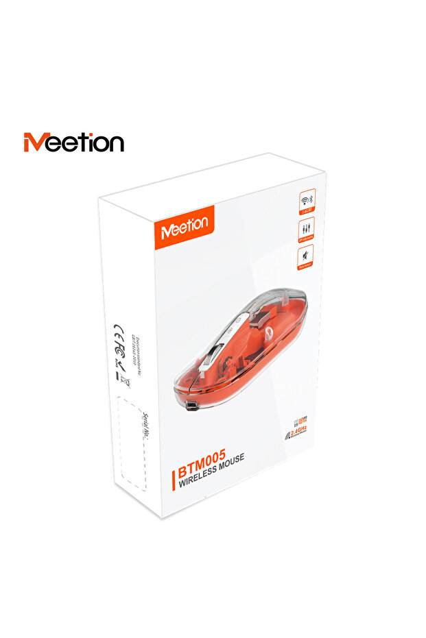 | BTM005 | Saydam Ofis Mouse | 2.4G Kablosuz + Çift Bluetooth | Sessiz Tıklama | 2400 DPI (Pembe) - 7