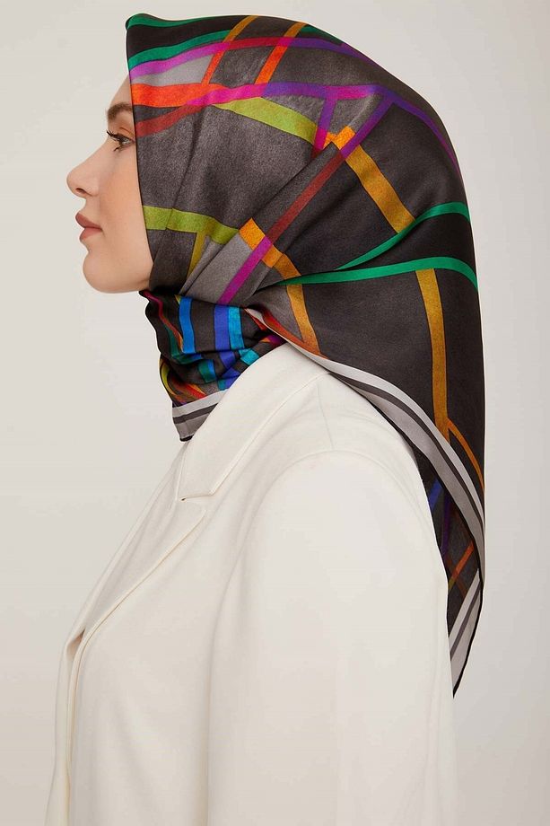 Nostalji Serisi Twill Ipek Eşarp 8843d-07 - 3