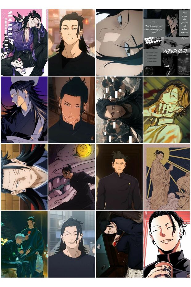 Jujutsu Kaisen - Suguru Geto Designed Patterned Set of 16 Photo Cards