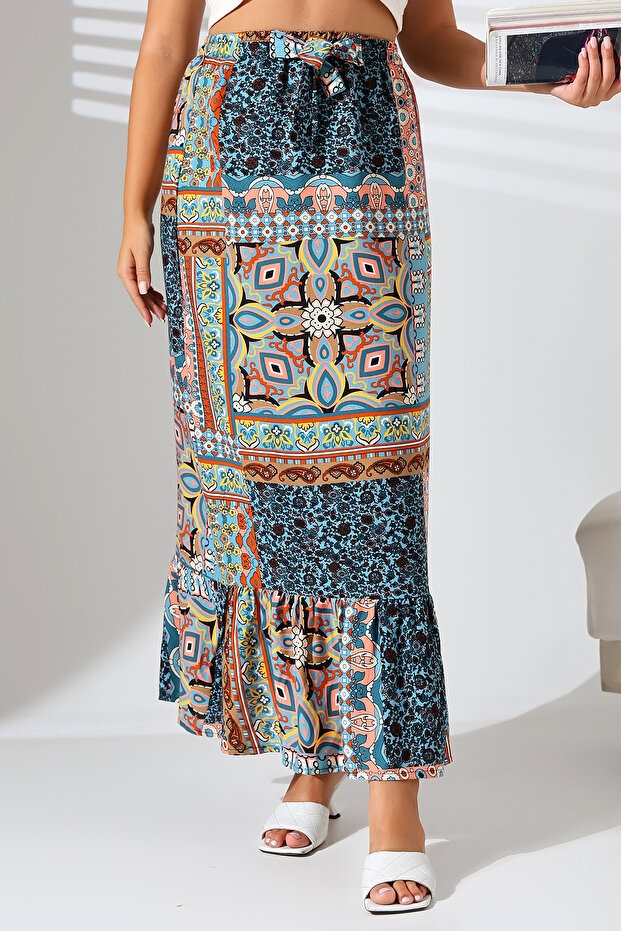Fusta lungă - cu model etnic - 3