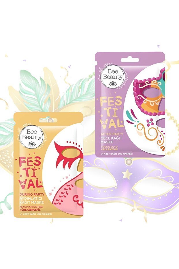 During Party - After Party Kağıt Maske 2li Set - 1