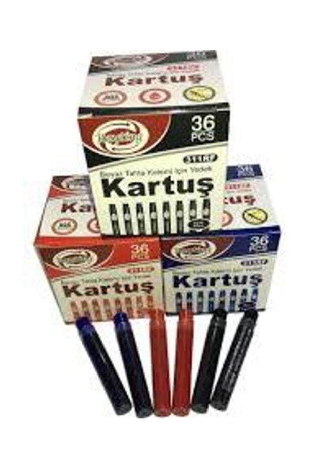 Rayting Tahta Kalemi Mürekkebi  Kartuşu  36  Adet Mavi - 1