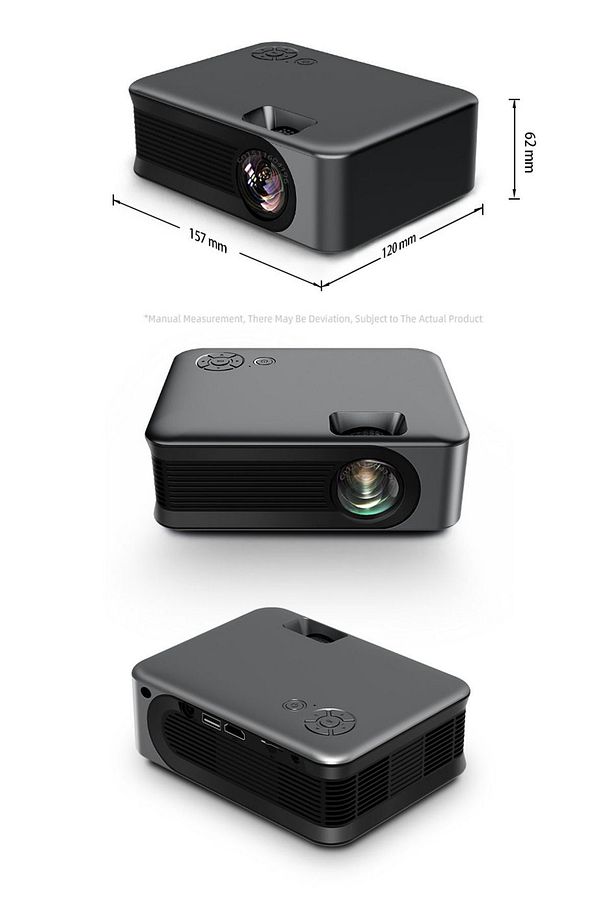 1080P Taşınabilir Mini Projeksiyon Cihazı Cep Telefon Yansıtma HD Wifi 3500 Lümen Projektör - 7
