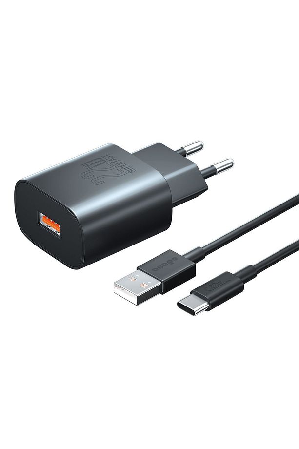 Android Xiaomi Ve Samsung Uyumlu Hızlı Şarj 22w Usb Hızlı Şarj Aleti Seti Esnek Type-c Kablo - M9 - 3