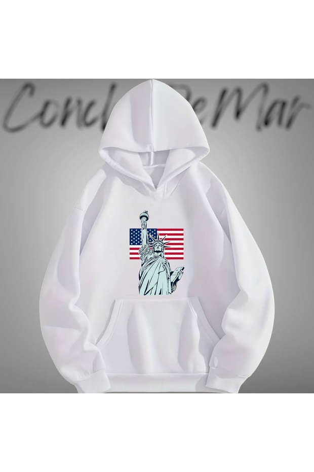 Statue Printed Freedom Oversize Sweatshirt