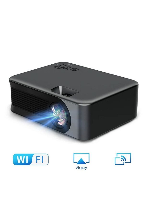 1080P Taşınabilir Mini Projeksiyon Cihazı Cep Telefon Yansıtma HD Wifi 3500 Lümen Projektör - 6