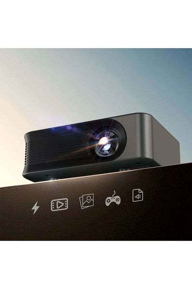 1080P Taşınabilir Mini Projeksiyon Cihazı Cep Telefon Yansıtma HD Wifi 3500 Lümen Projektör - 3