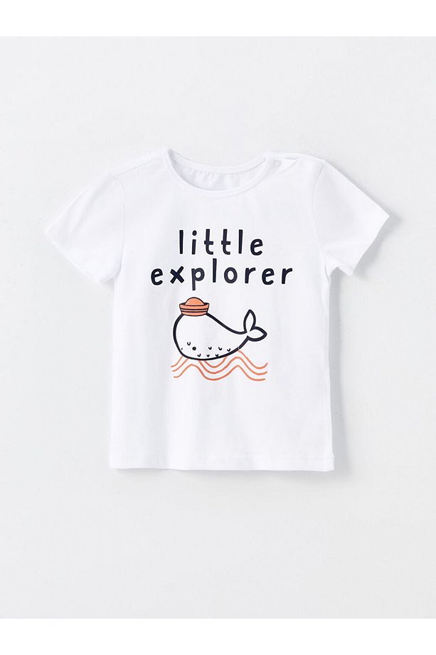 Bisiklet Yaka Baskılı Erkek Bebek Şortlu Pijama Takımı 3'lü - 2