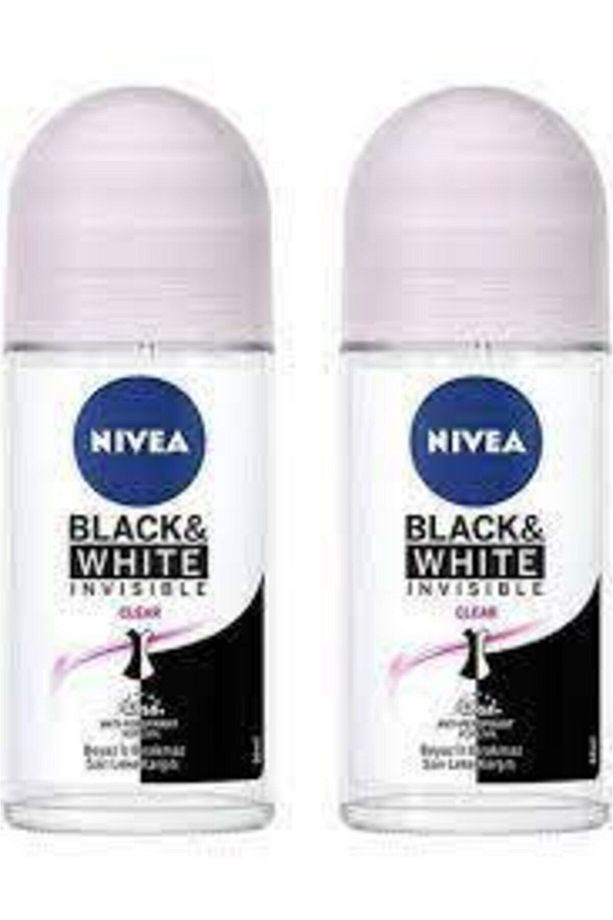 Invisible Clear Black & White Deo Rollon 50ml X 2 Adet - 1