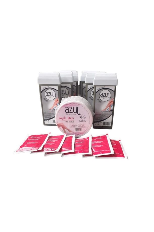 Roll-on Kartuş Ağda Gri Gümüş Sir 100 Ml. 6 Adet Rolon 1 Adet 10metre Rulo Ağda Bezi Hediyeli - 1
