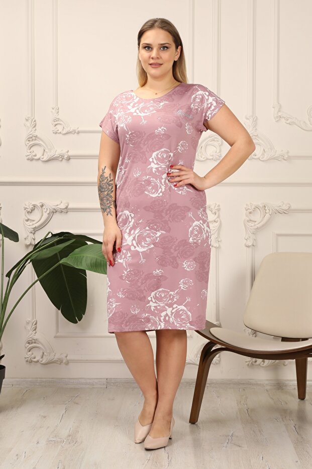 MİCRO POLYAMİD KUMAŞ ELBİSE 1711-86 - 3