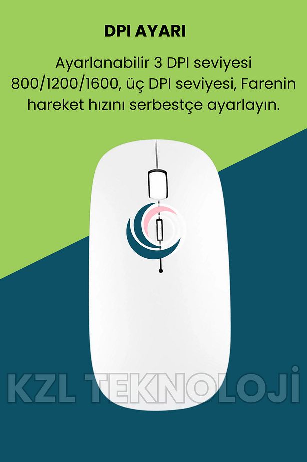 Tüm Cihazlara Uyumlu Akıllı Taşınabilir Şarjlı Kablosuz Bluetooth & Wireless  Klavye Mouse Seti - 6