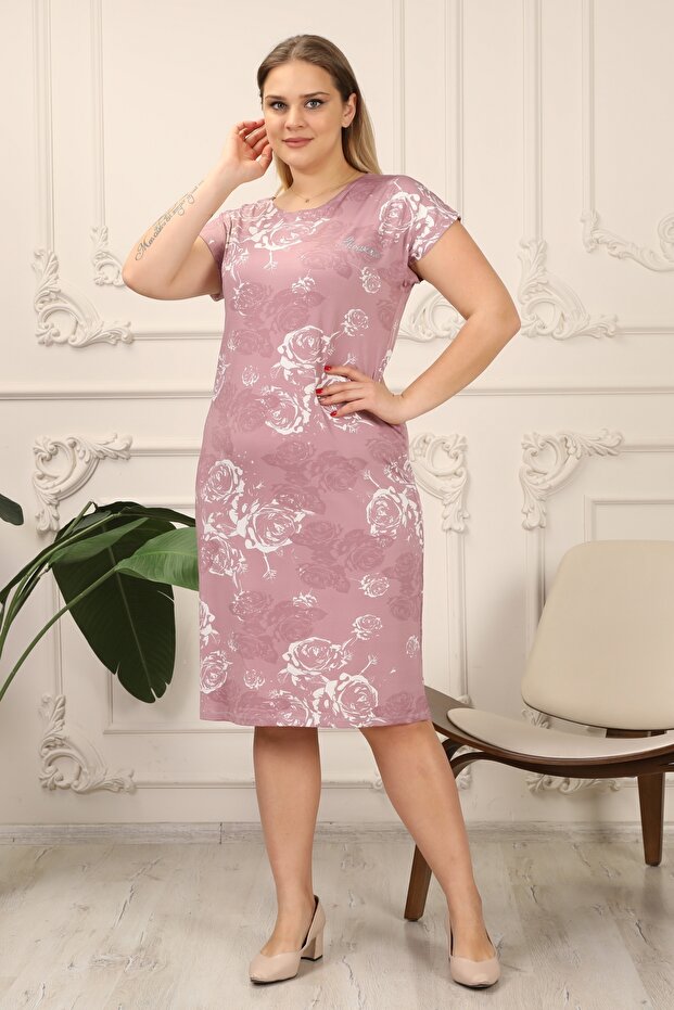 MİCRO POLYAMİD KUMAŞ ELBİSE 1711-86 - 7