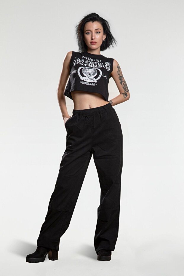 Straight Cut Cargo Pants - 1