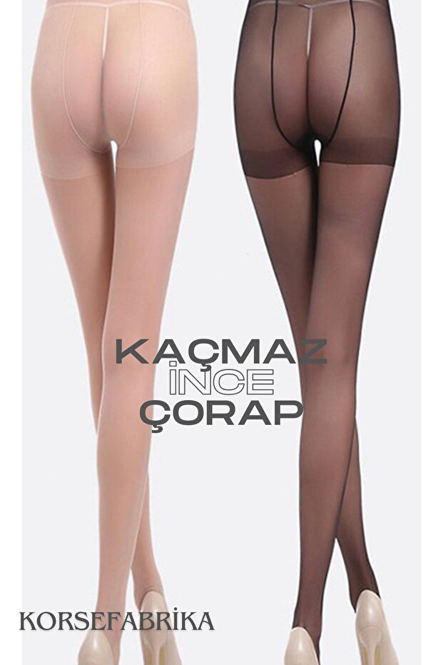 Pack of 2 Black-Ten Imported Acrylic High Waist Recovery Micro Ghostproof Pantyhose 5D