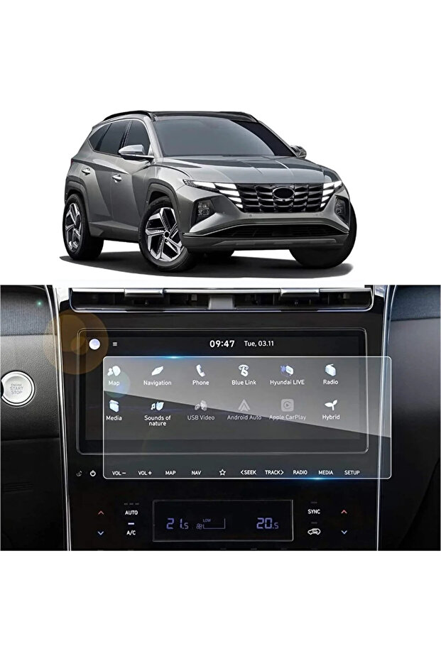 Hyundai Tucson 2021 10.25 Inch Multimedia Screen Protector Nano Film