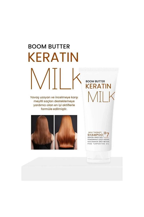 BOOM BUTTER Multifonksiyonel (7 AKTİF) Keratin Milk Şampuan 250 ml - 2