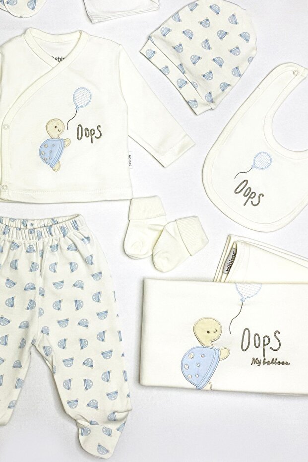 Adorable turtle print newborn 10-piece hospital outfit set