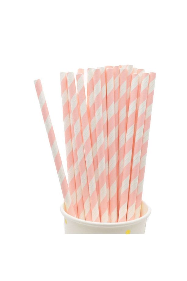 24 Adet Kağıt Pipet , Karton Pipet - 1