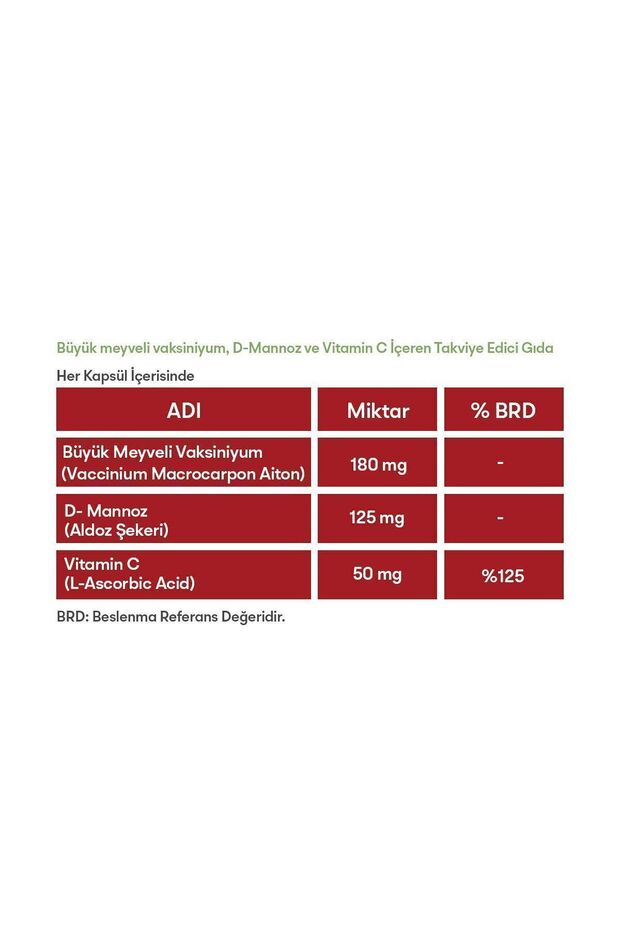 Cranberry Extract D-mannose Vitamin C 30 Kapsül - 5
