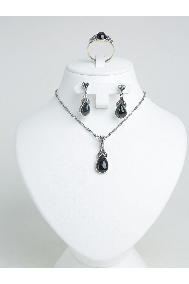 Markazit Ve Oltutaşlı Gümüş Set - 1