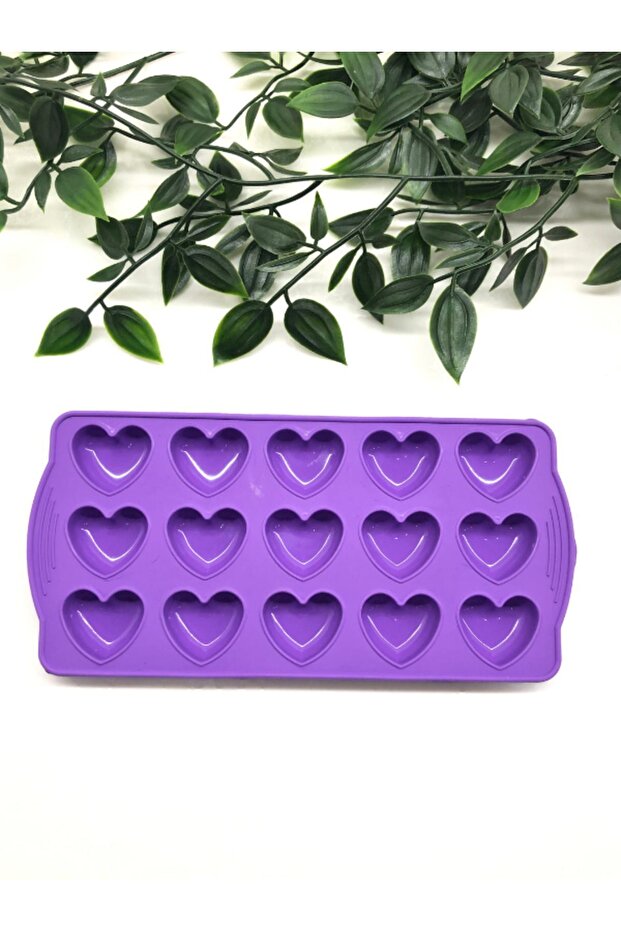 Silicone Heart Ice Mold/Candle Mold/Chocolate Mold Purple