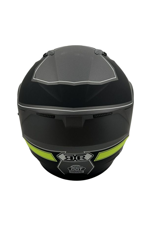 Kask Çene Açılır Fosforlu Sarı Gri JK-908 - 3
