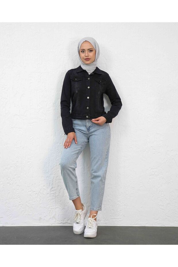 سترة قصيرة من الدنيم - 6