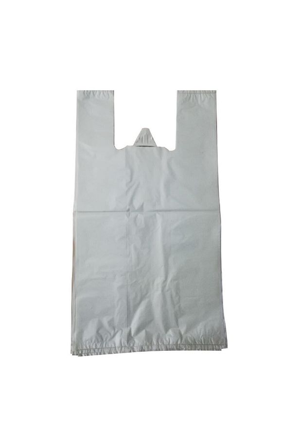 Kalın Kırık Beyaz Poşet Büyük Boy 1 Kg Hışır Atlet Poşet Market Manav Poşeti Çöp Poşeti - 4