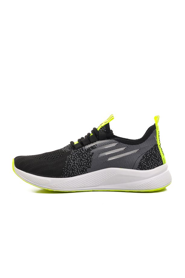Ravello Siyah-Beyaz-Fosfor Sarı Fileli Unisex Spor Ayakkabı - 2