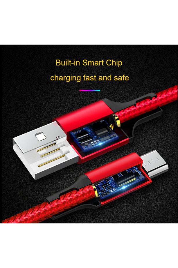 2 Metre Iphone Lightning 2.4 Amper Gümüş Naylon Örgü Hızlı Şarj Ve Data Kablosu - 11