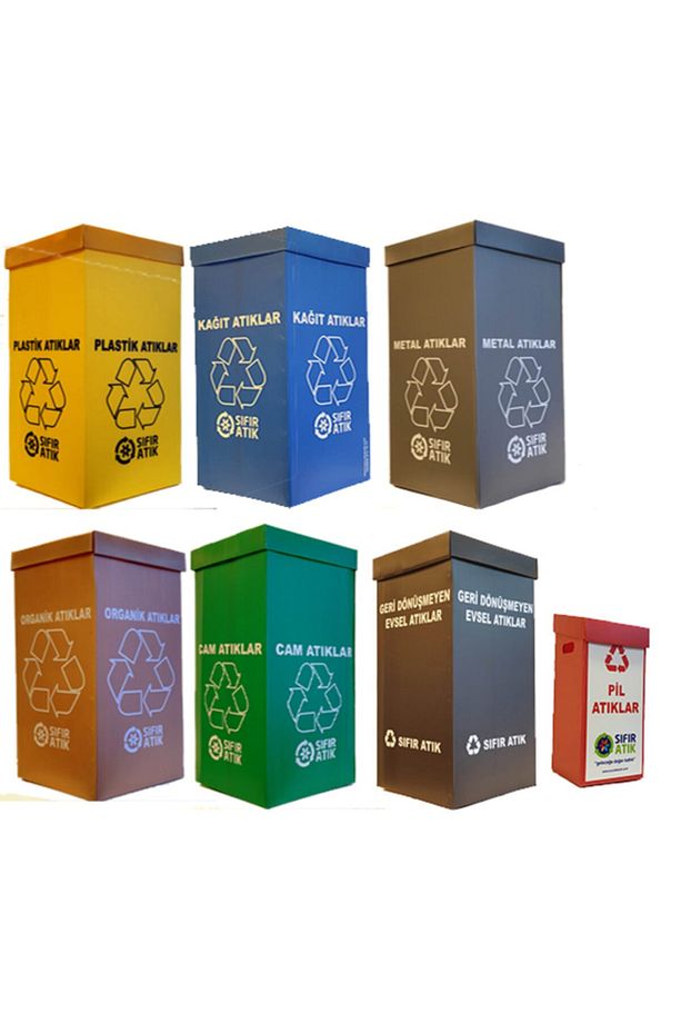 Sıfır Atık Kolisi 70 Litre 7li Set Polikarbon - 1