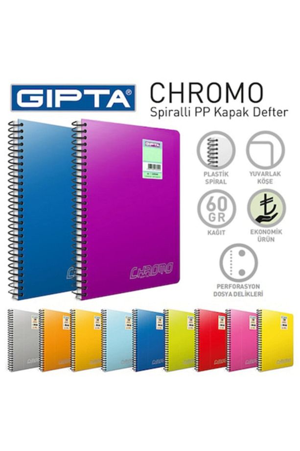 Chromo A5 120 Yaprak Kareli Pp Kapak Spiralli Defter - 2