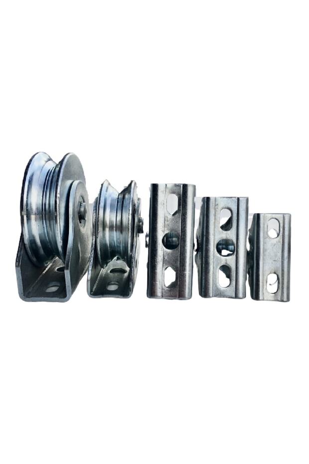40 Mm Raylı Kapı Makarası Demir Kapı Ray Makarası Kepli Makara - 3