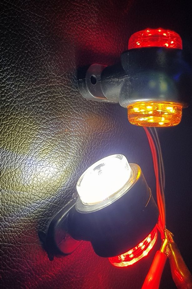 Mini Star Takoz Led Lamba 12-24 Volt Sarı Kırmızı 5 Adet - 2