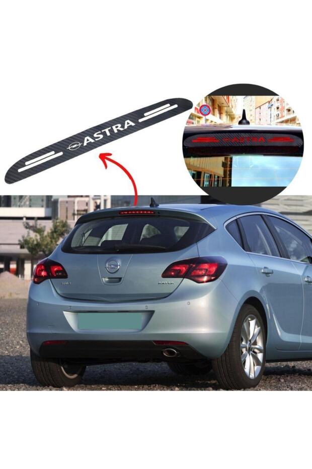 ملصق لمصباح إيقاف الفرامل الخلفي من الكربون من Opel Astra J Hb