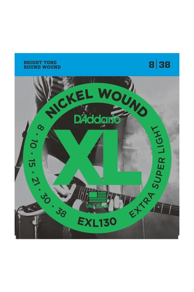 Exl130 Electric Guitar String Set, Xl, 8-38, Extra Super Ligh