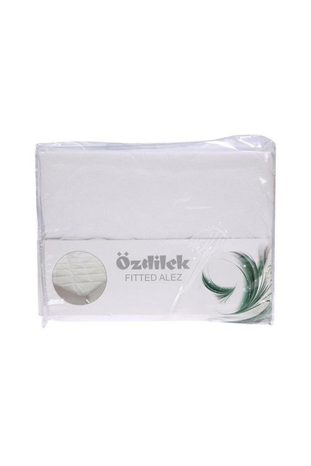 Ranforce Fitted Alez Çift Kişilik Beyaz 160x200+35
