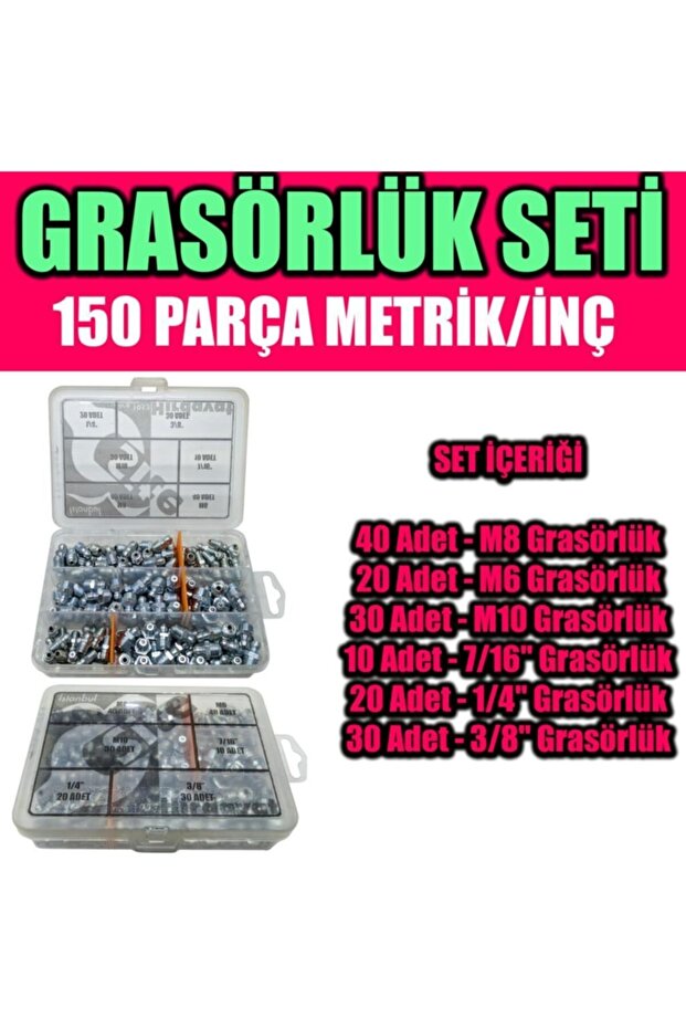 150 Parça Metrik/inç Gresörlük Seti - 1