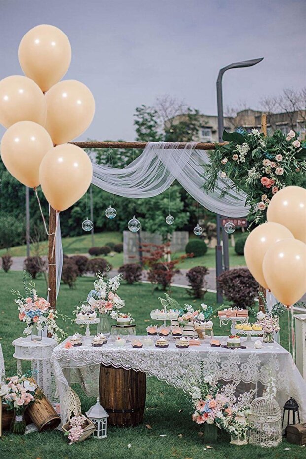 Champagne Color Matte Pastel Balloon 25 Liters