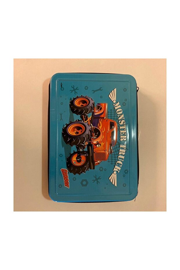 Cem Monster Truck Garage Metal Pen Holder Art-71b