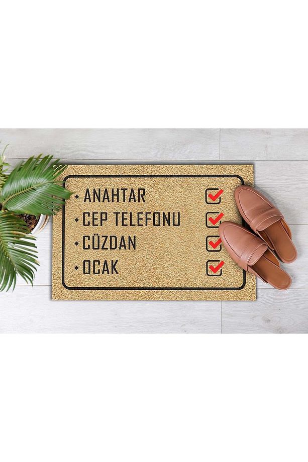 Hatırlatmalı Dekoratif Kapı Önü Paspası - 5