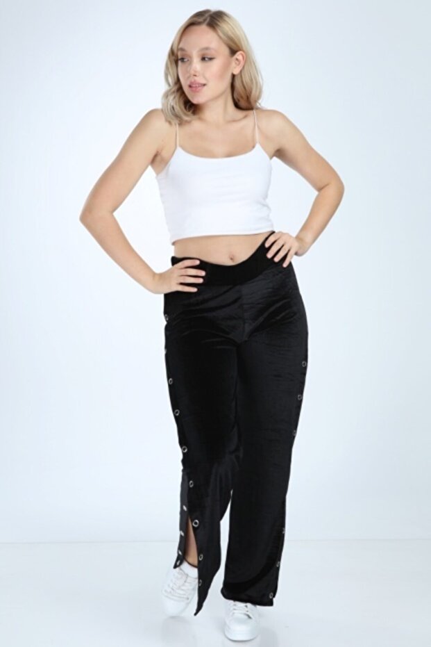 Kadın Yan Çıtçıt Kadife Alt - 6