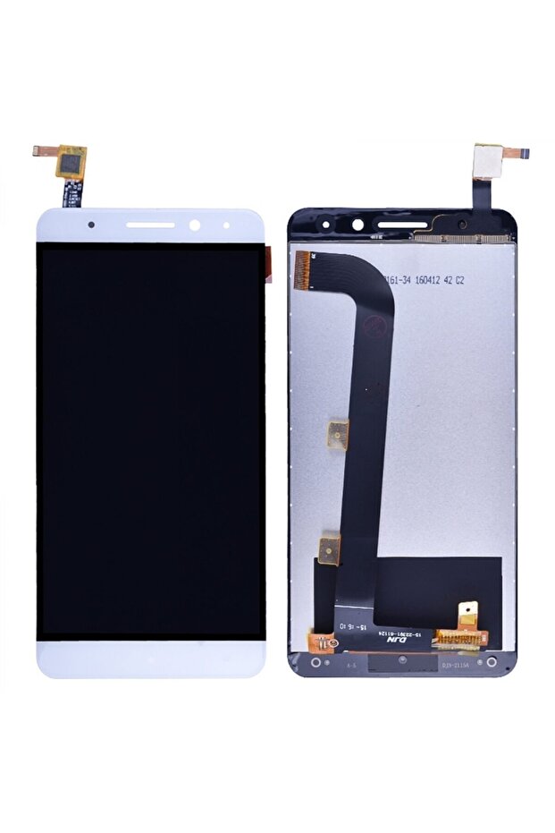 شاشة LCD تعمل باللمس متوافقة مع General Mobile Gm5 Plus - أبيض