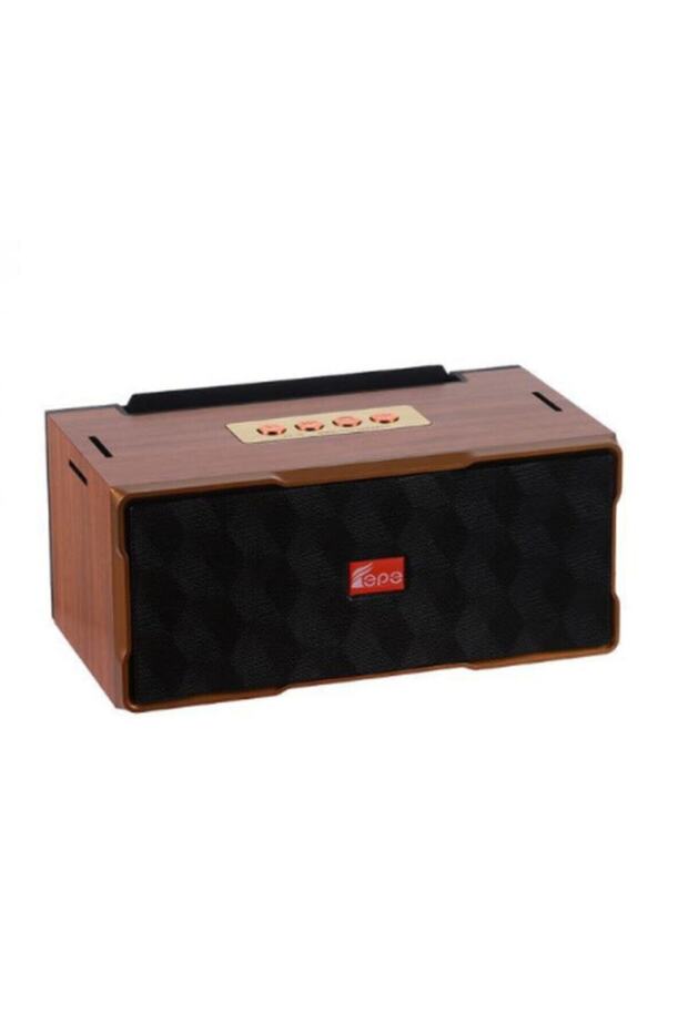 Gerçek Ahşap Taşınabilir Şarjlı Bluetooth Hoparlör Subwoofer Ses Sistemi - 6