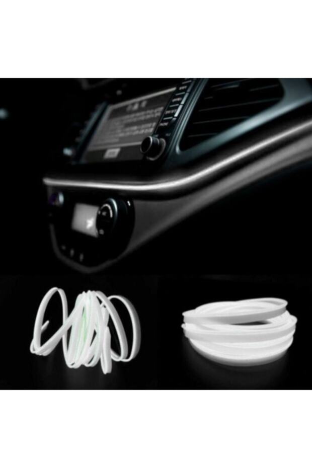 Vehicle Car Interior Torpedo LED Colorful Rope Neon Rope LED 2 Meters White